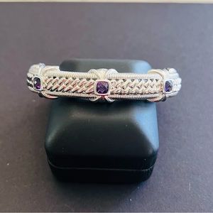 Judith Ripka Amethyst cuff bracelet